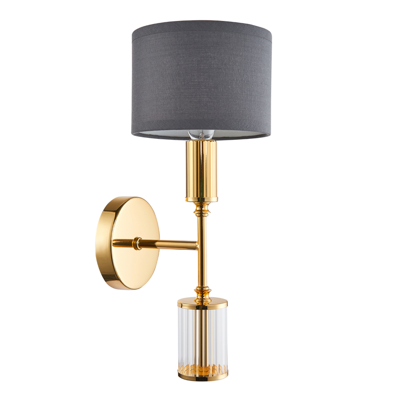 Бра Laurent Sconce grey Глянцевое золото Серый Прозрачный Бра Laurent Sconce grey Глянцевое золото Серый Прозрачный в Барнауле | Loft Concept