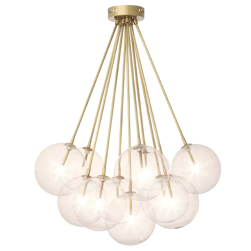 Люстра Eichholtz Ceiling Lamp Molecule Brass Латунь Прозрачное Стекло Люстра Eichholtz Ceiling Lamp Molecule Brass Латунь Прозрачное Стекло в Барнауле | Loft Concept