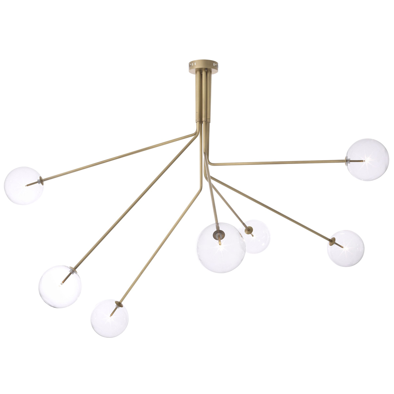 Люстра Eichholtz Chandelier Topaz Brass Латунь Прозрачный Люстра Eichholtz Chandelier Topaz Brass Латунь Прозрачный в Барнауле | Loft Concept