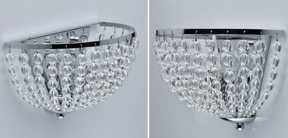 Бра Virginia Clear Beads Wall Lamp chrome Бра Virginia Clear Beads Wall Lamp chrome - Loft-Concept в Барнауле