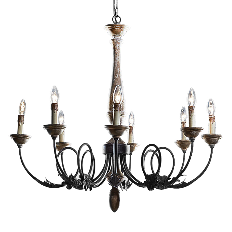 Люстра Gaudin Chandeliers Винтажный черный Бежево-серый Люстра Gaudin Chandeliers Винтажный черный Бежево-серый в Барнауле | Loft Concept