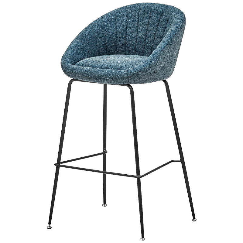 Барный стул Alberto Bar Stool Blue Черный Голубой пастельный Барный стул Alberto Bar Stool Blue Черный Голубой пастельный в Барнауле | Loft Concept