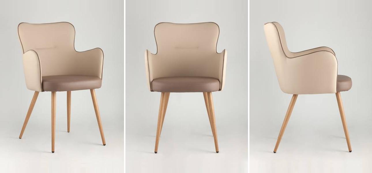 Стул Space Chair Бежевая Экокожа - фото