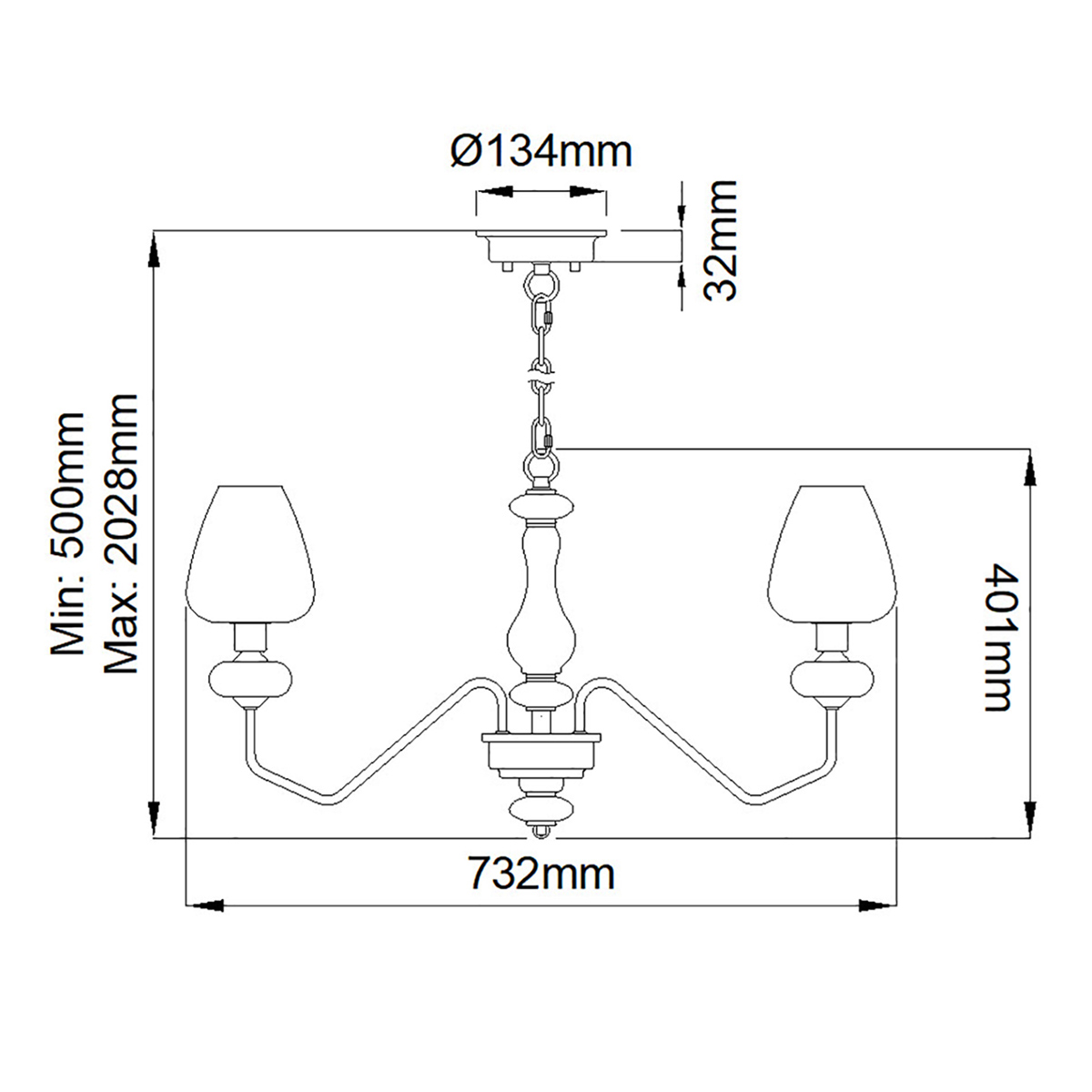  Люстра с 5-ю стеклянными плафонами в форме бокалов и угловыми кронштейнами Elstead Lighting в Барнауле