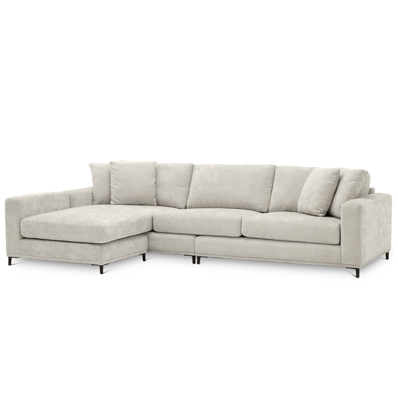 Диван Eichholtz Sofa Feraud Lounge sand Песочный Черный Диван Eichholtz Sofa Feraud Lounge sand Песочный Черный в Барнауле | Loft Concept