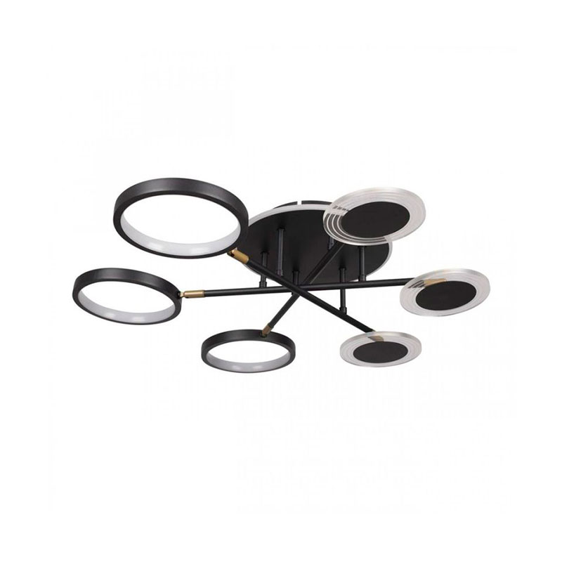 Люстра светодиодная BENDIK LIGHTING Black 6 плафонов Черный Прозрачный Люстра светодиодная BENDIK LIGHTING Black 6 плафонов Черный Прозрачный в Барнауле | Loft Concept