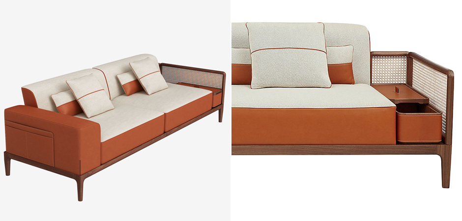 Диван Rattan Armrest Sofa Terracotta Диван Rattan Armrest Sofa Terracotta - Loft-Concept в Барнауле
