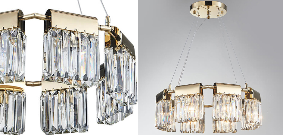 Люстра Crystal Pendants gold 8 Люстра Crystal Pendants gold 8 - Loft-Concept в Барнауле