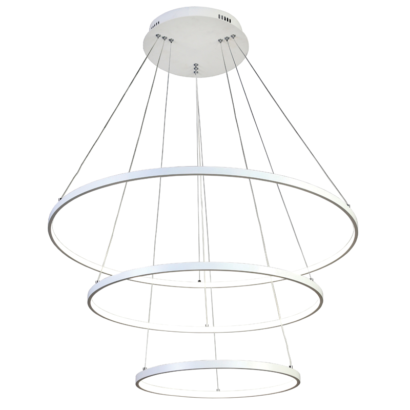 Люстра Ring Horizontal Trio white 80+60+40 Белый Люстра Ring Horizontal Trio white 80+60+40 Белый в Барнауле | Loft Concept