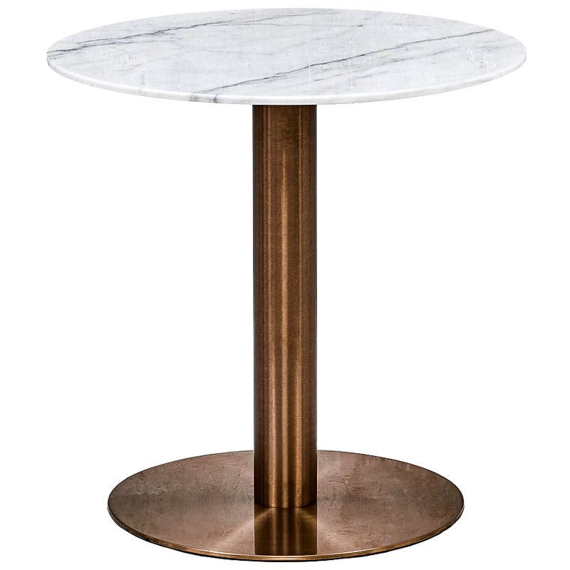 Обеденный стол Modesto Dinner Table Copper Белый Медь Обеденный стол Modesto Dinner Table Copper Белый Медь в Барнауле | Loft Concept