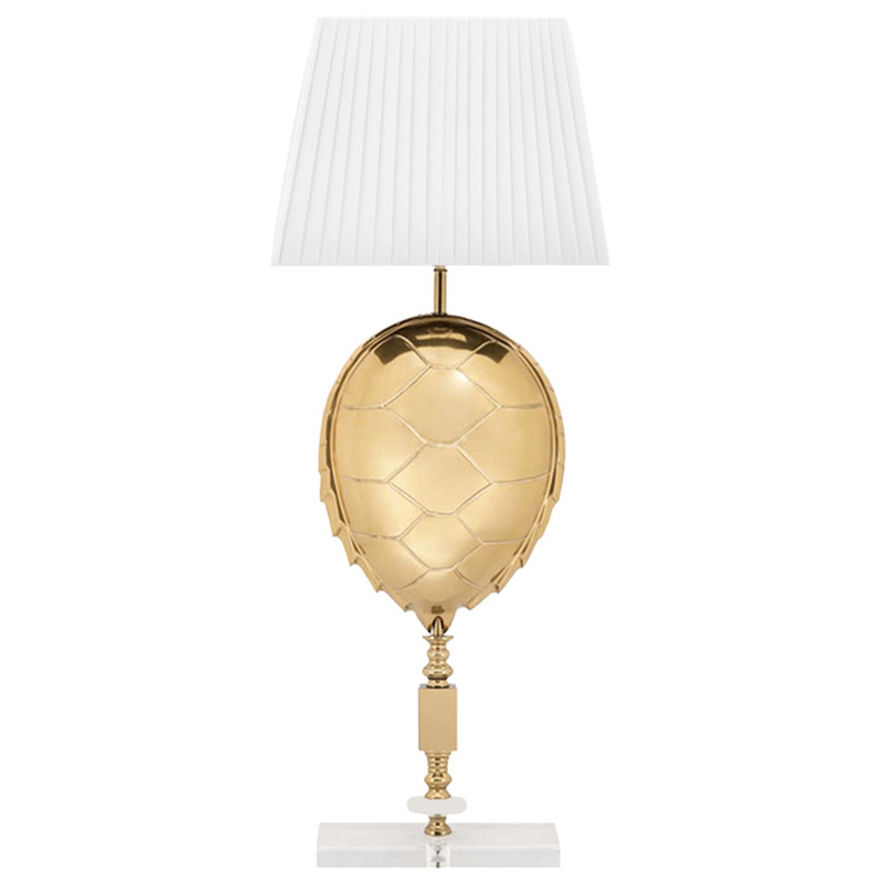 Настольная Лампа Table Lamp Turtle Белый Глянцевое золото Настольная Лампа Table Lamp Turtle Белый Глянцевое золото в Барнауле | Loft Concept