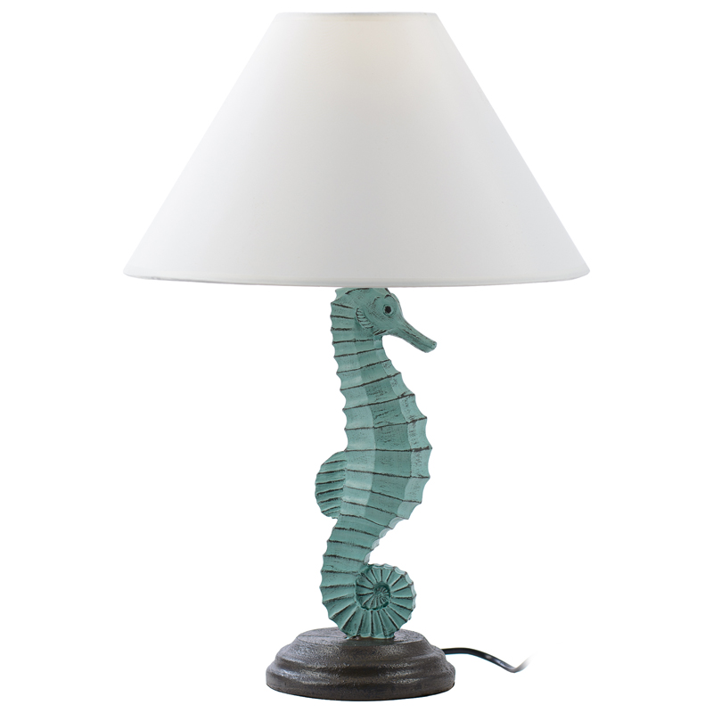 Настольная лампа Sea Horse Table Lamp Голубой пастельный Белый Настольная лампа Sea Horse Table Lamp Голубой пастельный Белый в Барнауле | Loft Concept