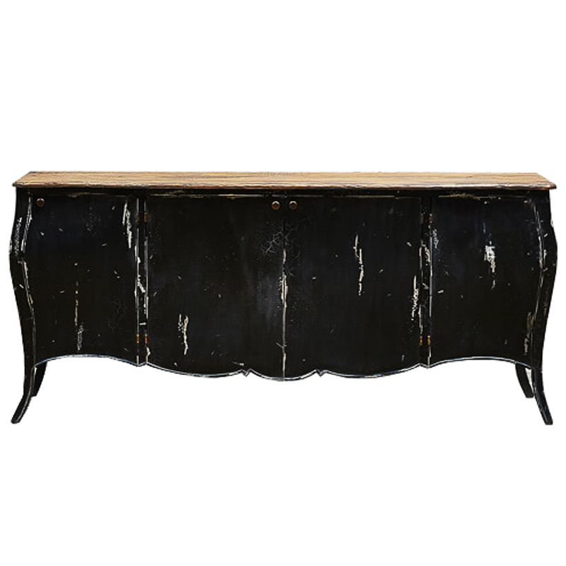 Комод длинный в стиле прованс Black Vintage Commode Черный Коричневый Винтажный черный Комод длинный в стиле прованс Black Vintage Commode Черный Коричневый Винтажный черный в Барнауле | Loft Concept