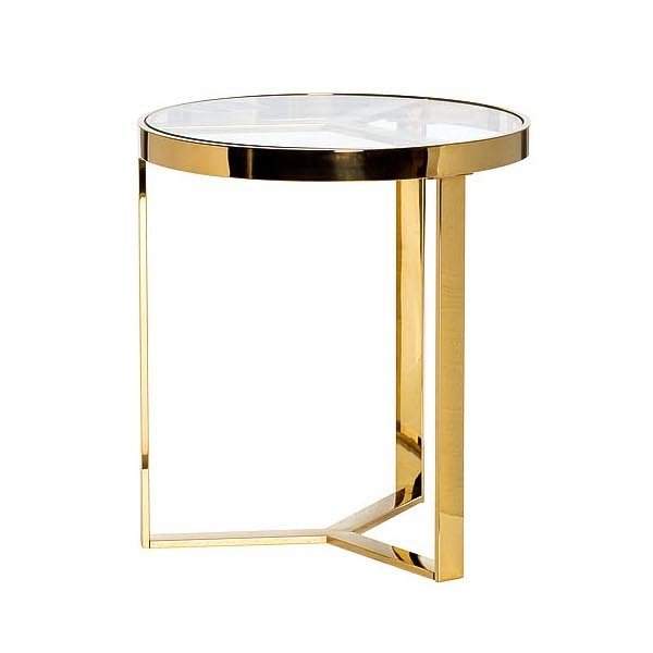 Приставной стол Neoclassic Tee Gold Золотой Прозрачное Стекло Приставной стол Neoclassic Tee Gold Золотой Прозрачное Стекло в Барнауле | Loft Concept