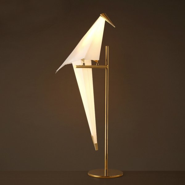 Настольная лампа Origami Bird Table Lamp Золотой Бежево-серый Настольная лампа Origami Bird Table Lamp Золотой Бежево-серый в Барнауле | Loft Concept