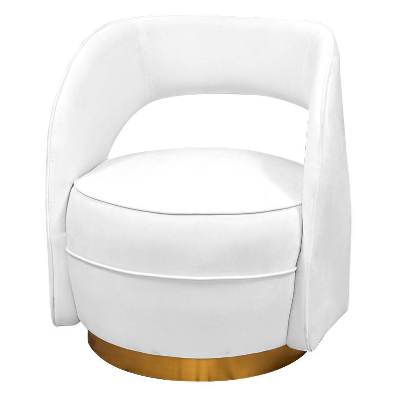 Кресло Arlo Armchair Белый Золотой Кресло Arlo Armchair Белый Золотой в Барнауле | Loft Concept
