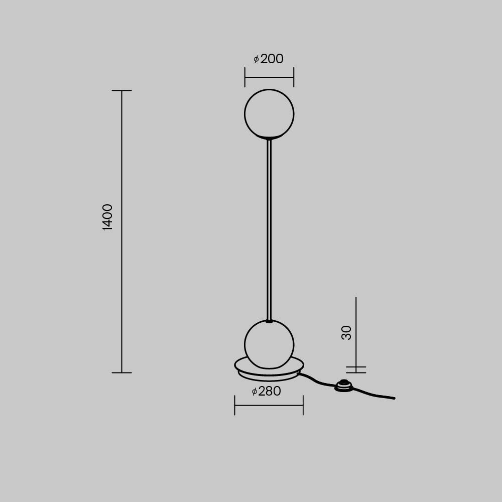 Напольный торшер светодионый Twins 3000К 20Вт в Барнауле