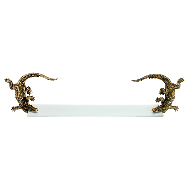 Полка для ванной Bronze Crocodiles Бронза Полка для ванной Bronze Crocodiles Бронза в Барнауле | Loft Concept