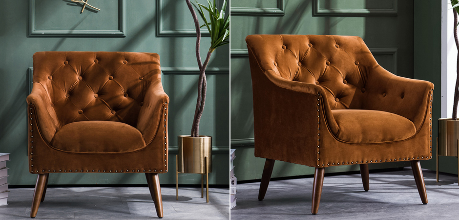 Кресло Terracotta Velvet Armchair Кресло Terracotta Velvet Armchair - Loft-Concept в Барнауле