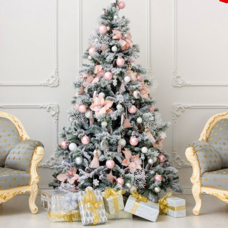 Ель Дизайнерская Розовый декор Christmas Tree Black Pink Fowers Розовый Белый Зеленый Ель Дизайнерская Розовый декор Christmas Tree Black Pink Fowers Розовый Белый Зеленый в Барнауле | Loft Concept