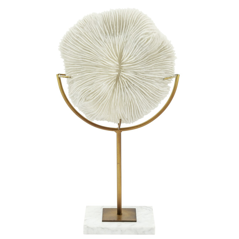 Аксессуар CORAL DISK+STAND Белый Винтажное Светлое Золото Аксессуар CORAL DISK+STAND Белый Винтажное Светлое Золото в Барнауле | Loft Concept