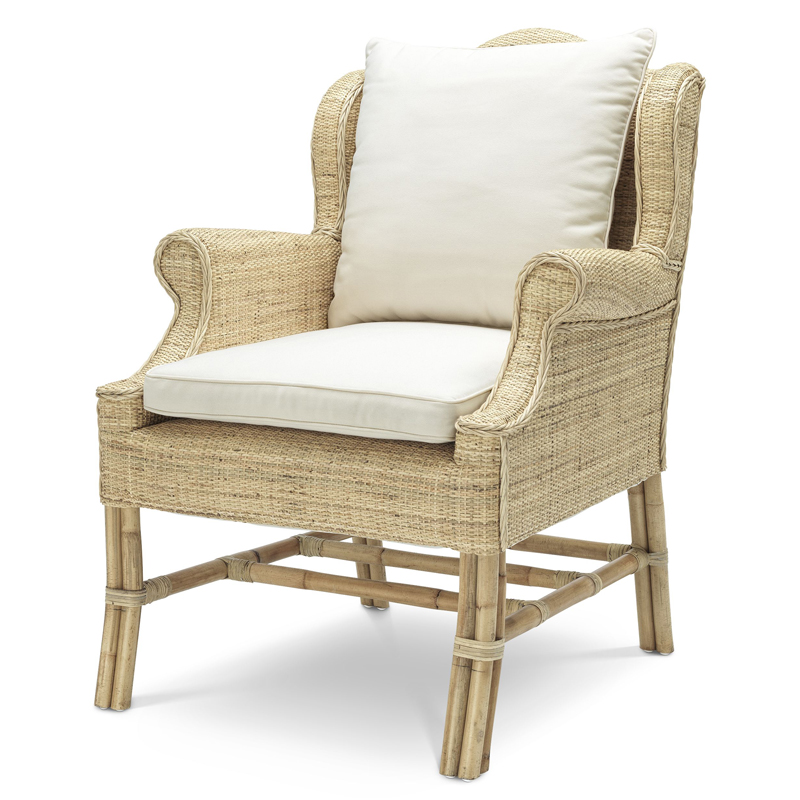 Кресло Eichholtz Chair Porto Ercole Бежевый Кремовый Кресло Eichholtz Chair Porto Ercole Бежевый Кремовый в Барнауле | Loft Concept