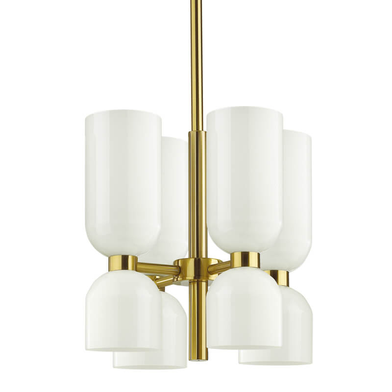Люстра Lightmaker Studio Edie Chandelier 4 Белый Бронза Люстра Lightmaker Studio Edie Chandelier 4 Белый Бронза в Барнауле | Loft Concept