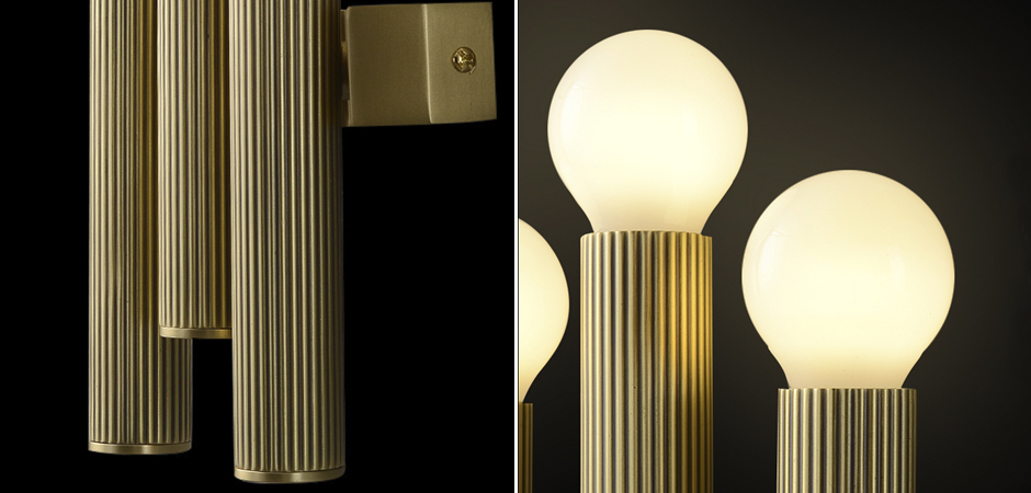 Бра Corrugated Brass Wall Lamp Бра Corrugated Brass Wall Lamp - Loft-Concept в Барнауле