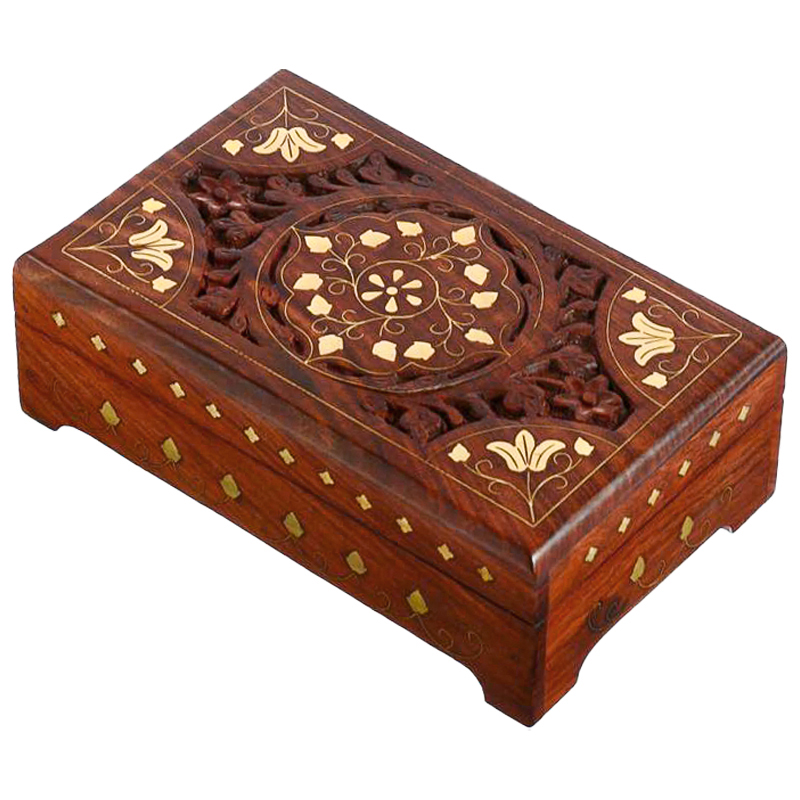 Шкатулка Pallvi Indian Inlay Box Коричневый Шкатулка Pallvi Indian Inlay Box Коричневый в Барнауле | Loft Concept