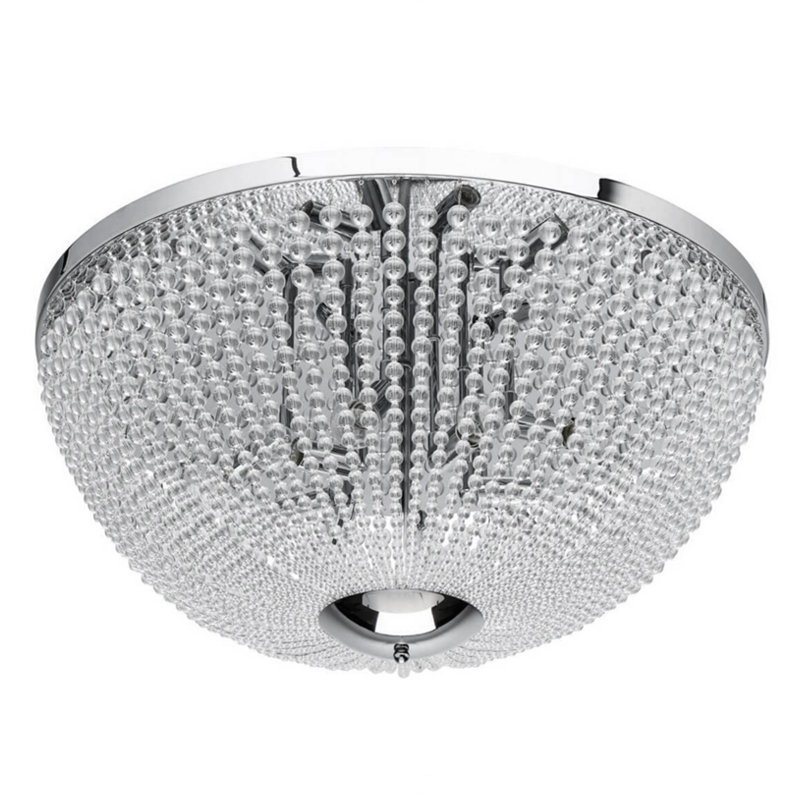 Потолочный светильник Virginia Clear Beads ceiling Chrome L Хром Прозрачное Стекло Потолочный светильник Virginia Clear Beads ceiling Chrome L Хром Прозрачное Стекло в Барнауле | Loft Concept