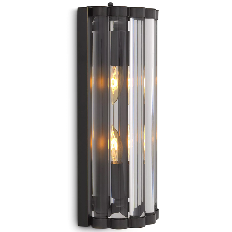 Бра Eichholtz Wall Lamp Amalfi S Bronze Темная бронза Прозрачное Стекло Бра Eichholtz Wall Lamp Amalfi S Bronze Темная бронза Прозрачное Стекло в Барнауле | Loft Concept
