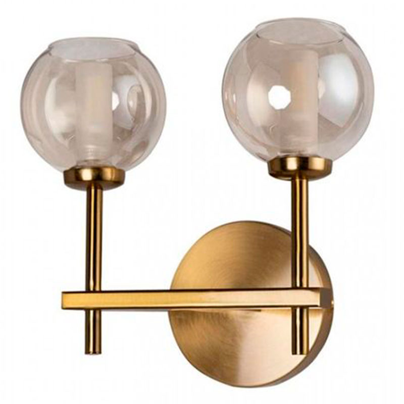 Бра RH Boule de Cristal Double Wall Lamp amber Gold Золотой Амбре янтарь Бра RH Boule de Cristal Double Wall Lamp amber Gold Золотой Амбре янтарь в Барнауле | Loft Concept