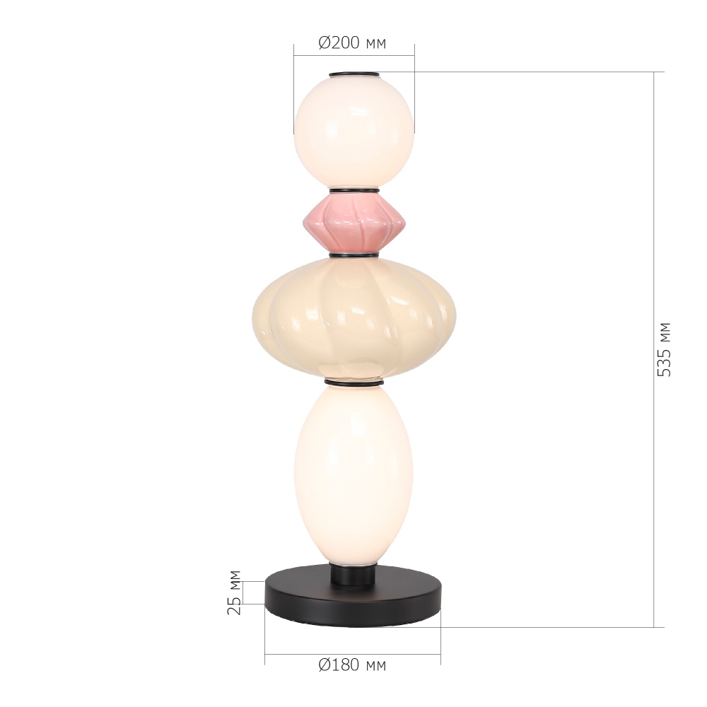 Настольная лампа с фигурными керамическими элементами Fragrant Light в Барнауле