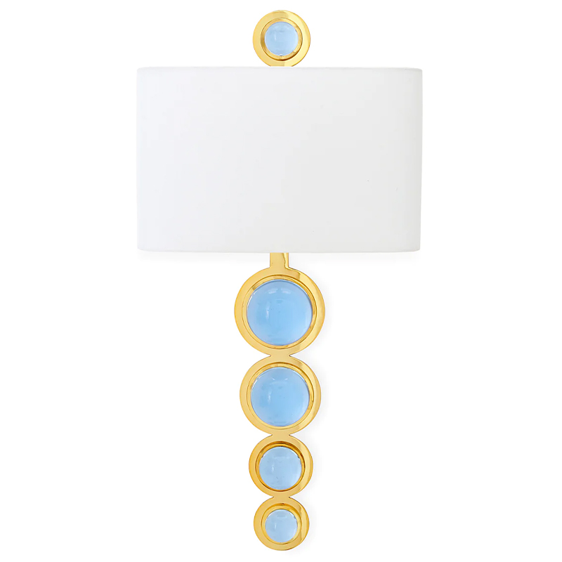 Бра GLOBO SCONCE Jonathan Adler Белый Голубой Золотой Бра GLOBO SCONCE Jonathan Adler Белый Голубой Золотой в Барнауле | Loft Concept