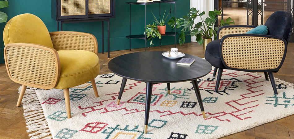 Круглый черный кофейный столик Круглый черный кофейный столик - Loft-Concept в Барнауле