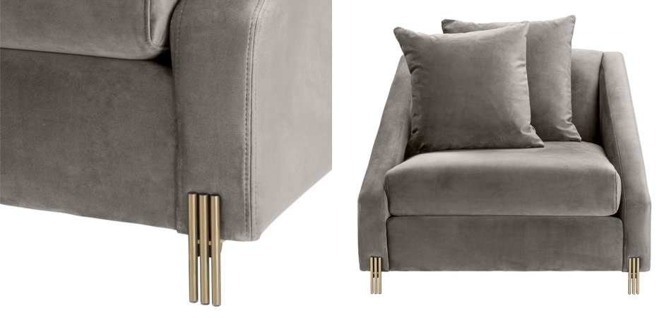 Кресло Eichholtz Chair Candice grey Кресло Eichholtz Chair Candice grey - Loft-Concept в Барнауле