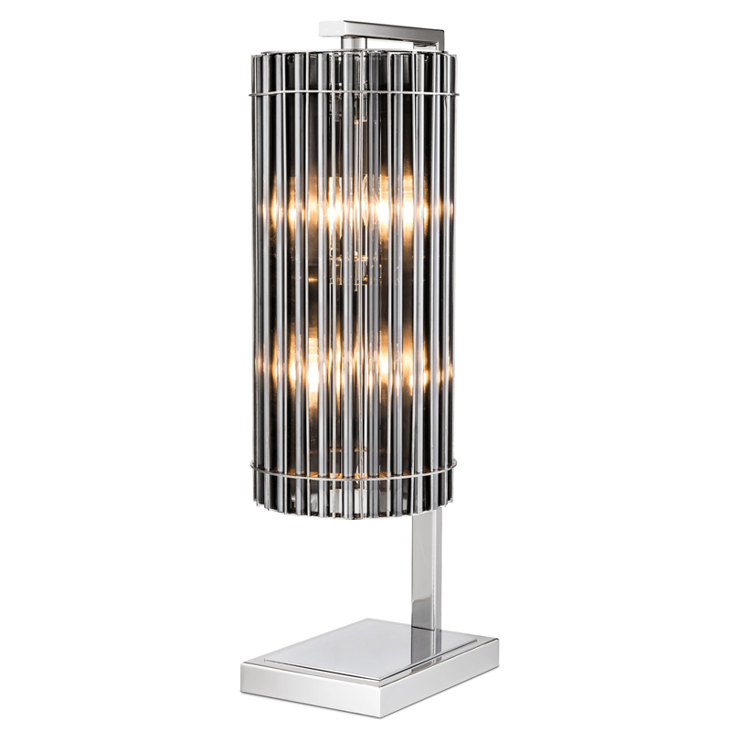Настольная лампа Eichholtz Table Lamp Pimlico Nickel Никель Стекло Смок Настольная лампа Eichholtz Table Lamp Pimlico Nickel Никель Стекло Смок в Барнауле | Loft Concept