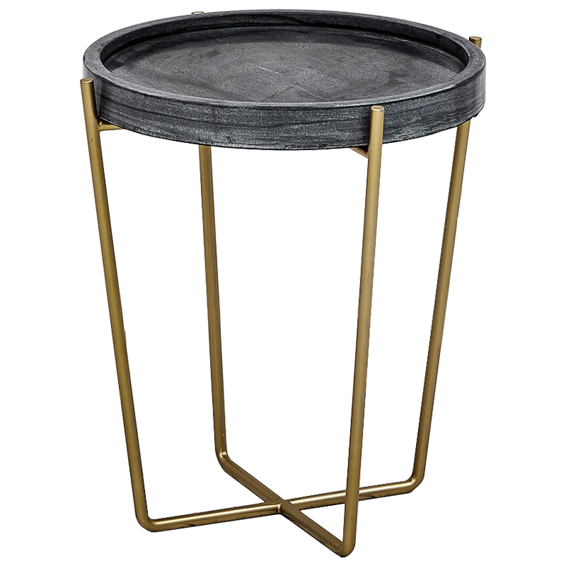Приставной стол Orlate side table Латунь Черный Приставной стол Orlate side table Латунь Черный в Барнауле | Loft Concept