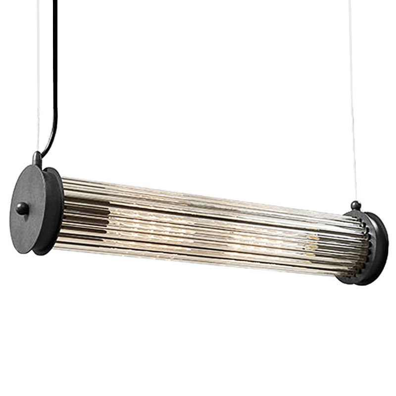 Подвесной светильник Glass TUBE Pendant Black Черный Прозрачный Подвесной светильник Glass TUBE Pendant Black Черный Прозрачный в Барнауле | Loft Concept