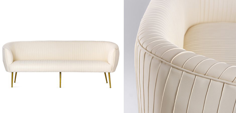 Софа Souffle Settee Leather ivory leather Софа Souffle Settee Leather ivory leather - Loft-Concept в Барнауле