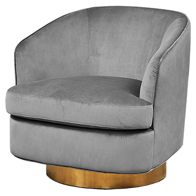 Кресло Stardust Armchair Grey Серый Латунь Кресло Stardust Armchair Grey Серый Латунь в Барнауле | Loft Concept