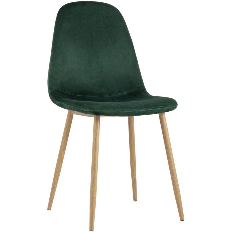 Стул Archie Chair Темно-Зеленый Велюр Зеленый Древесина в Барнауле | Loft Concept 