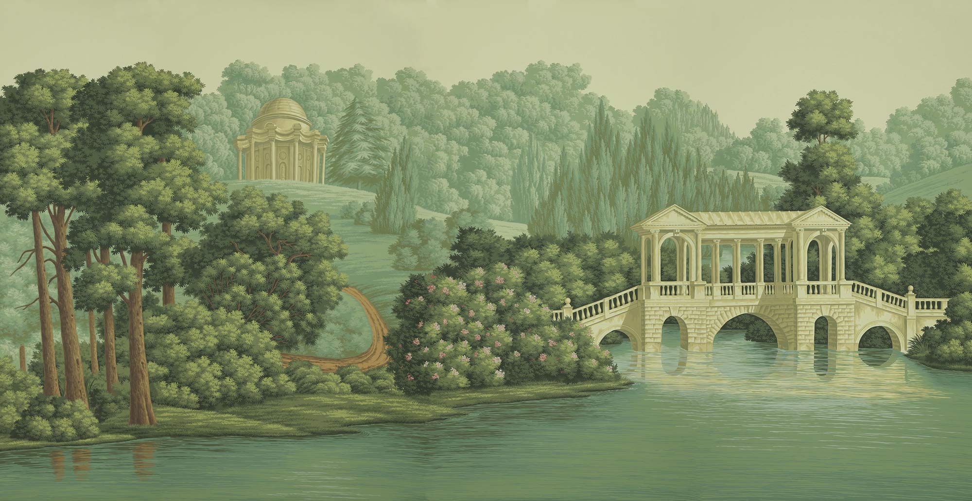 Обои ручная роспись English Landscape Verdoyant on scenic paper Обои ручная роспись English Landscape Verdoyant on scenic paper - постер Loft-Concept в Барнауле