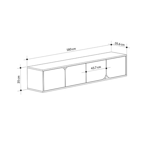 ТВ-тумба подвесная цвета древесины с 4-мя темно-серыми дверцами SPARK TV STAND OAK ANTHRACITE ТВ-тумба подвесная цвета древесины с 4-мя темно-серыми дверцами SPARK TV STAND OAK ANTHRACITE в Барнауле