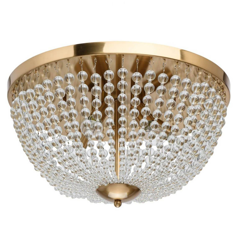 Потолочный светильник Virginia Clear Beads ceiling Gold S Золотой Прозрачное Стекло Потолочный светильник Virginia Clear Beads ceiling Gold S Золотой Прозрачное Стекло в Барнауле | Loft Concept
