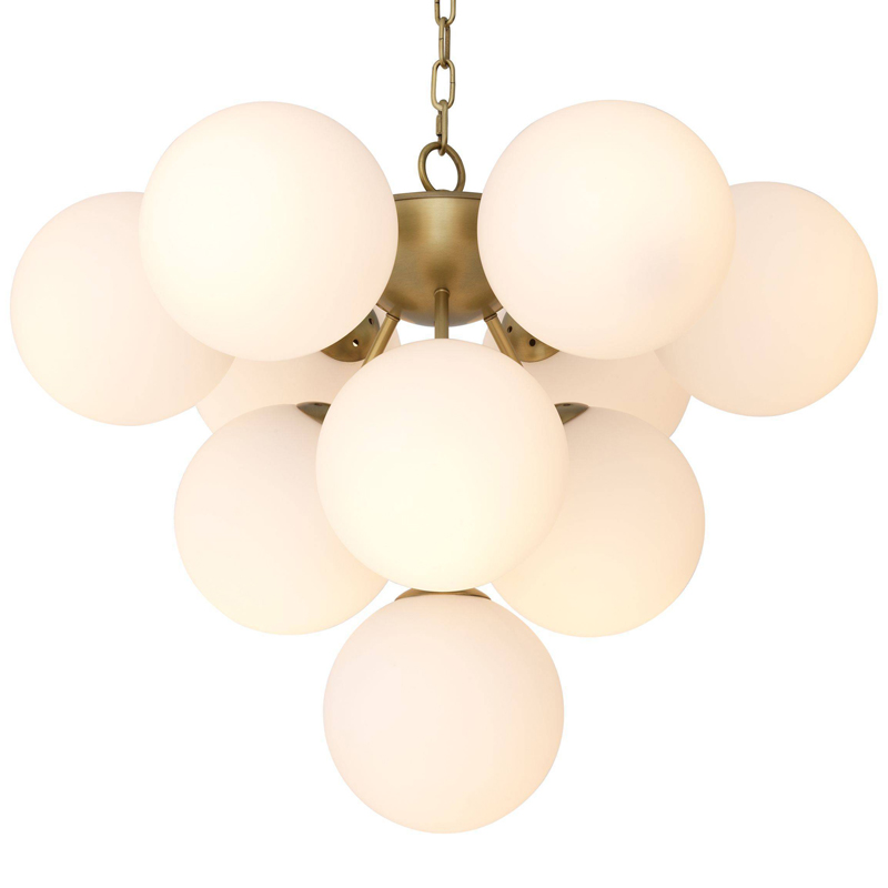 Люстра Eichholtz Chandelier Icaro Латунь Античная полированная Белый Люстра Eichholtz Chandelier Icaro Латунь Античная полированная Белый в Барнауле | Loft Concept