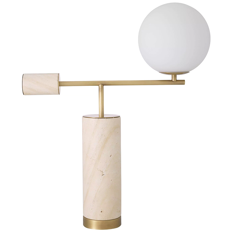 Настольная лампа Eichholtz Table Lamp Xperience White Бежевый Белый Латунь Настольная лампа Eichholtz Table Lamp Xperience White Бежевый Белый Латунь в Барнауле | Loft Concept