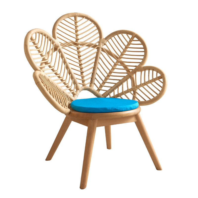 Кресло Braided Flower Chair Древесина Голубой Кресло Braided Flower Chair Древесина Голубой в Барнауле | Loft Concept