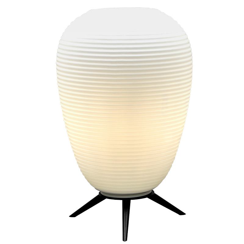Настольная лампа в японском стиле Muir Glass Paper Lamp Белый Черный Настольная лампа в японском стиле Muir Glass Paper Lamp Белый Черный в Барнауле | Loft Concept