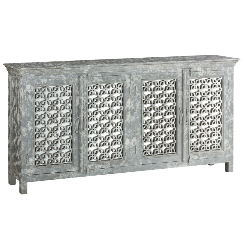 Комод в стиле прованс с декорированным резным фасадом Asger Provence Chest of Drawers Серый Комод в стиле прованс с декорированным резным фасадом Asger Provence Chest of Drawers Серый в Барнауле | Loft Concept